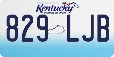 KY license plate 829LJB