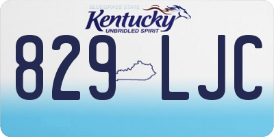KY license plate 829LJC