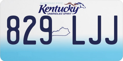 KY license plate 829LJJ