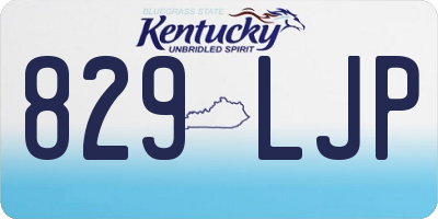 KY license plate 829LJP