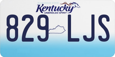KY license plate 829LJS