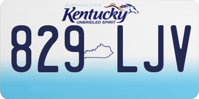 KY license plate 829LJV