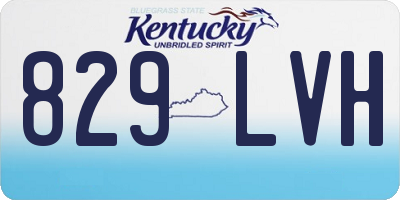 KY license plate 829LVH