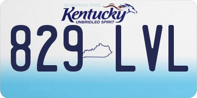 KY license plate 829LVL