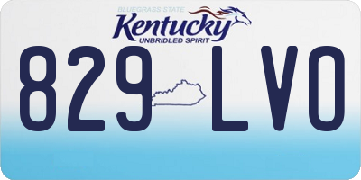 KY license plate 829LVO