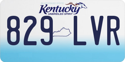 KY license plate 829LVR
