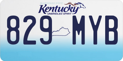 KY license plate 829MYB