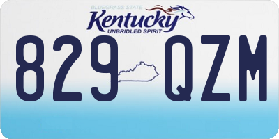 KY license plate 829QZM