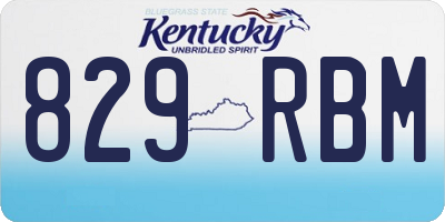 KY license plate 829RBM