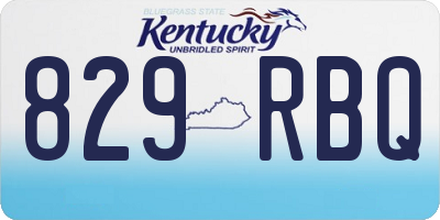 KY license plate 829RBQ