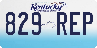 KY license plate 829REP