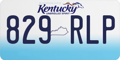 KY license plate 829RLP