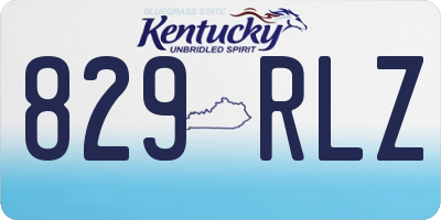 KY license plate 829RLZ