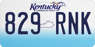 KY license plate 829RNK