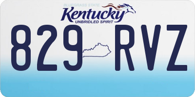 KY license plate 829RVZ