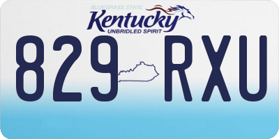 KY license plate 829RXU