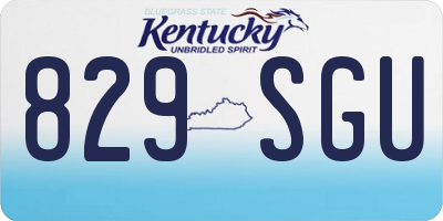 KY license plate 829SGU