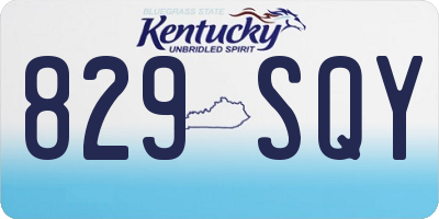 KY license plate 829SQY