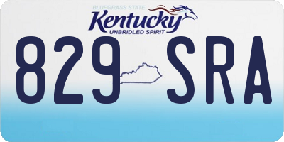 KY license plate 829SRA