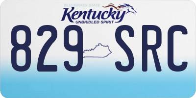 KY license plate 829SRC