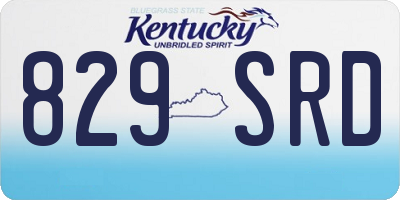 KY license plate 829SRD