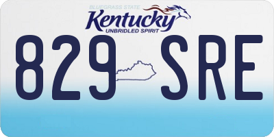 KY license plate 829SRE