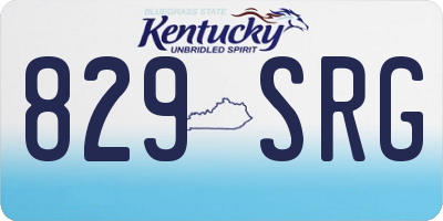 KY license plate 829SRG