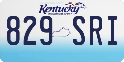 KY license plate 829SRI