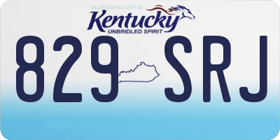KY license plate 829SRJ