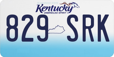 KY license plate 829SRK
