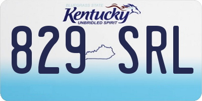 KY license plate 829SRL