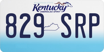 KY license plate 829SRP