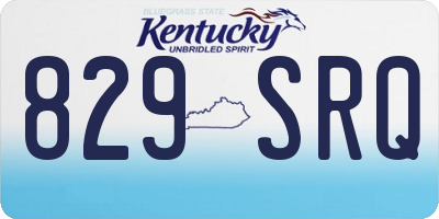 KY license plate 829SRQ