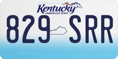 KY license plate 829SRR