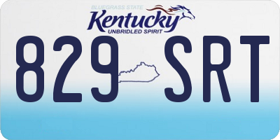 KY license plate 829SRT