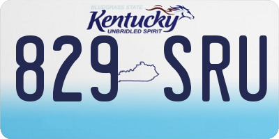 KY license plate 829SRU