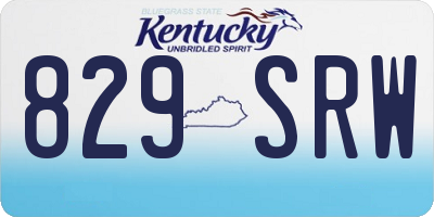 KY license plate 829SRW