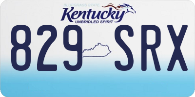 KY license plate 829SRX