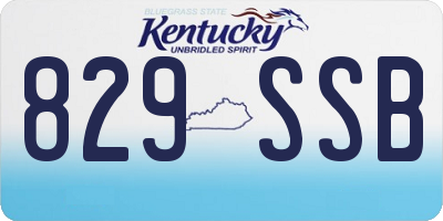 KY license plate 829SSB