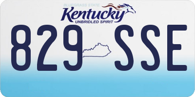 KY license plate 829SSE