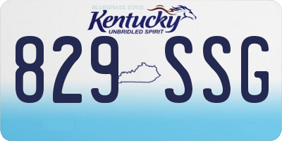 KY license plate 829SSG