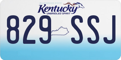 KY license plate 829SSJ