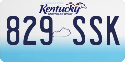 KY license plate 829SSK