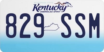 KY license plate 829SSM