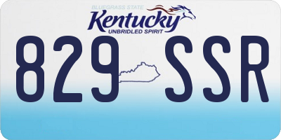 KY license plate 829SSR