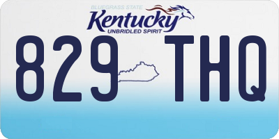 KY license plate 829THQ