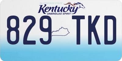 KY license plate 829TKD