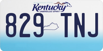 KY license plate 829TNJ