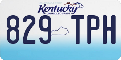 KY license plate 829TPH