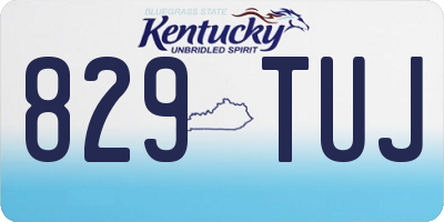 KY license plate 829TUJ